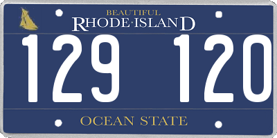 RI license plate 129120