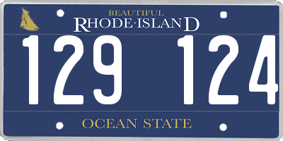 RI license plate 129124