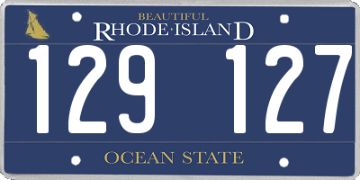 RI license plate 129127