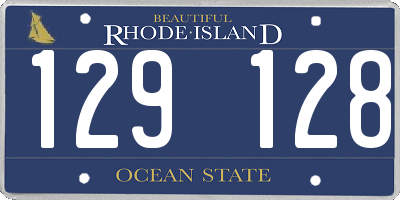 RI license plate 129128