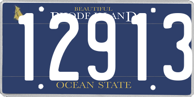 RI license plate 12913