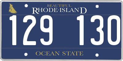 RI license plate 129130