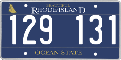 RI license plate 129131