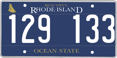 RI license plate 129133