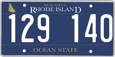 RI license plate 129140