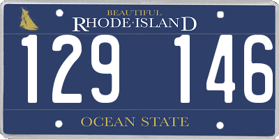 RI license plate 129146