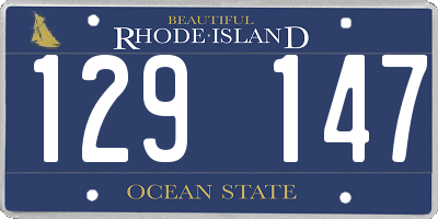 RI license plate 129147