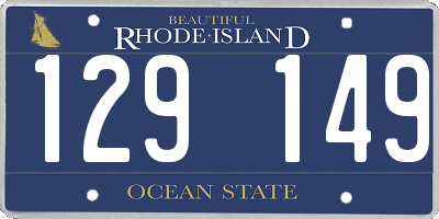 RI license plate 129149