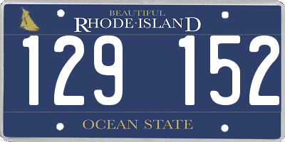 RI license plate 129152