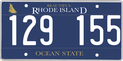 RI license plate 129155