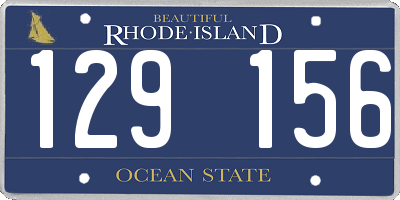RI license plate 129156