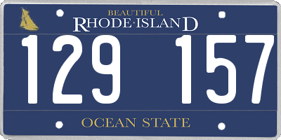 RI license plate 129157