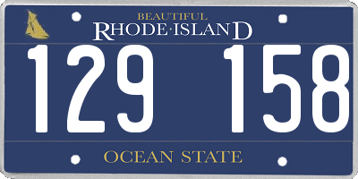 RI license plate 129158