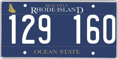 RI license plate 129160