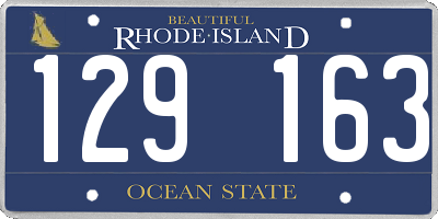 RI license plate 129163