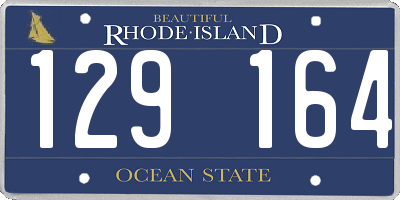 RI license plate 129164