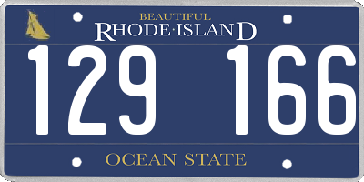 RI license plate 129166