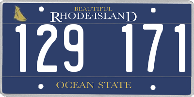 RI license plate 129171