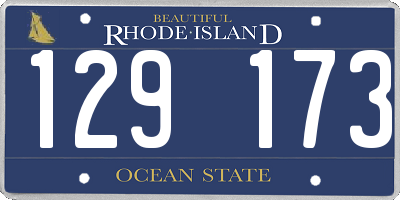 RI license plate 129173