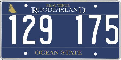 RI license plate 129175