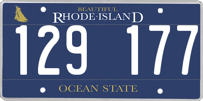 RI license plate 129177