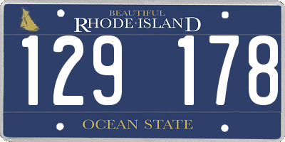 RI license plate 129178