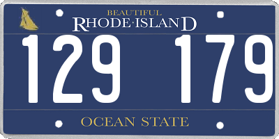 RI license plate 129179