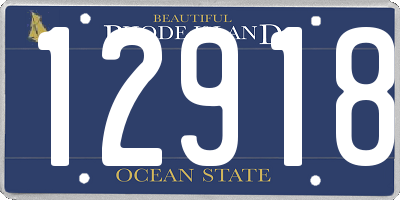 RI license plate 12918