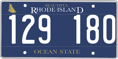 RI license plate 129180