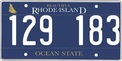 RI license plate 129183