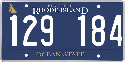 RI license plate 129184