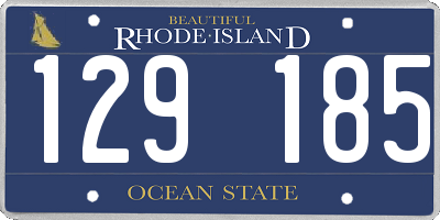 RI license plate 129185