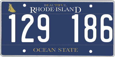 RI license plate 129186