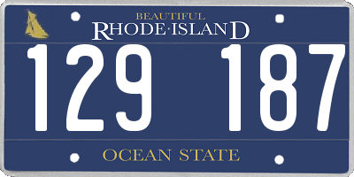 RI license plate 129187
