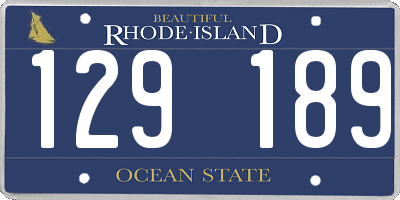 RI license plate 129189