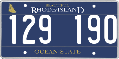 RI license plate 129190