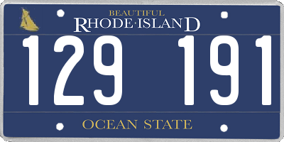 RI license plate 129191