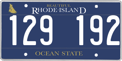 RI license plate 129192