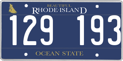 RI license plate 129193