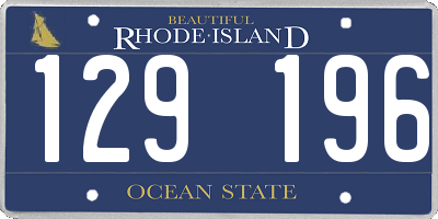 RI license plate 129196
