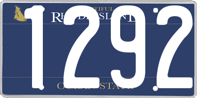 RI license plate 1292