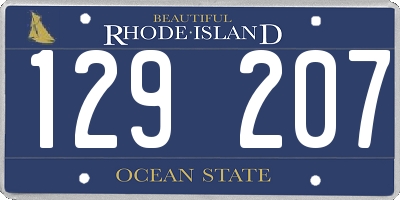 RI license plate 129207