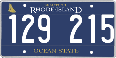 RI license plate 129215