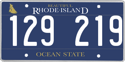 RI license plate 129219