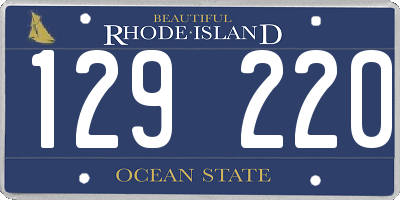RI license plate 129220