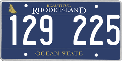 RI license plate 129225