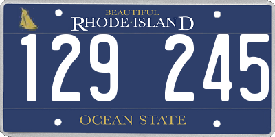 RI license plate 129245