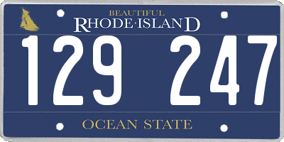 RI license plate 129247