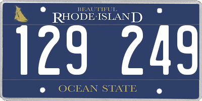 RI license plate 129249