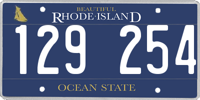 RI license plate 129254